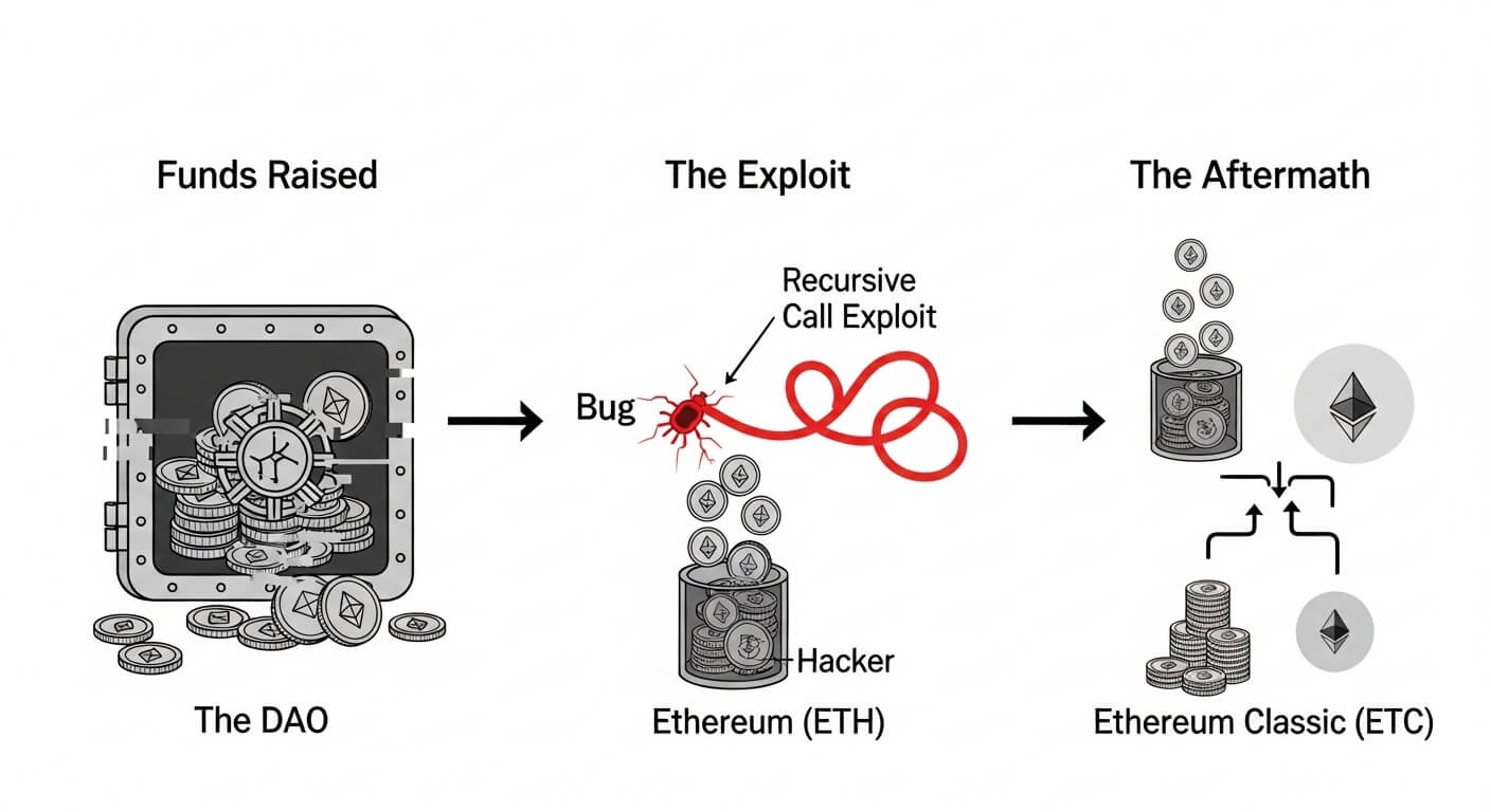 Infographic of DAO exploit