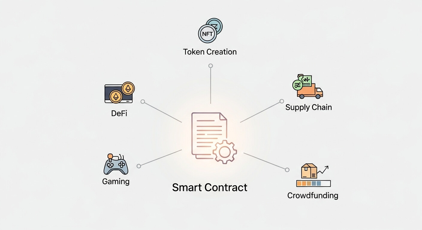 Diagram showing smart-contract use cases