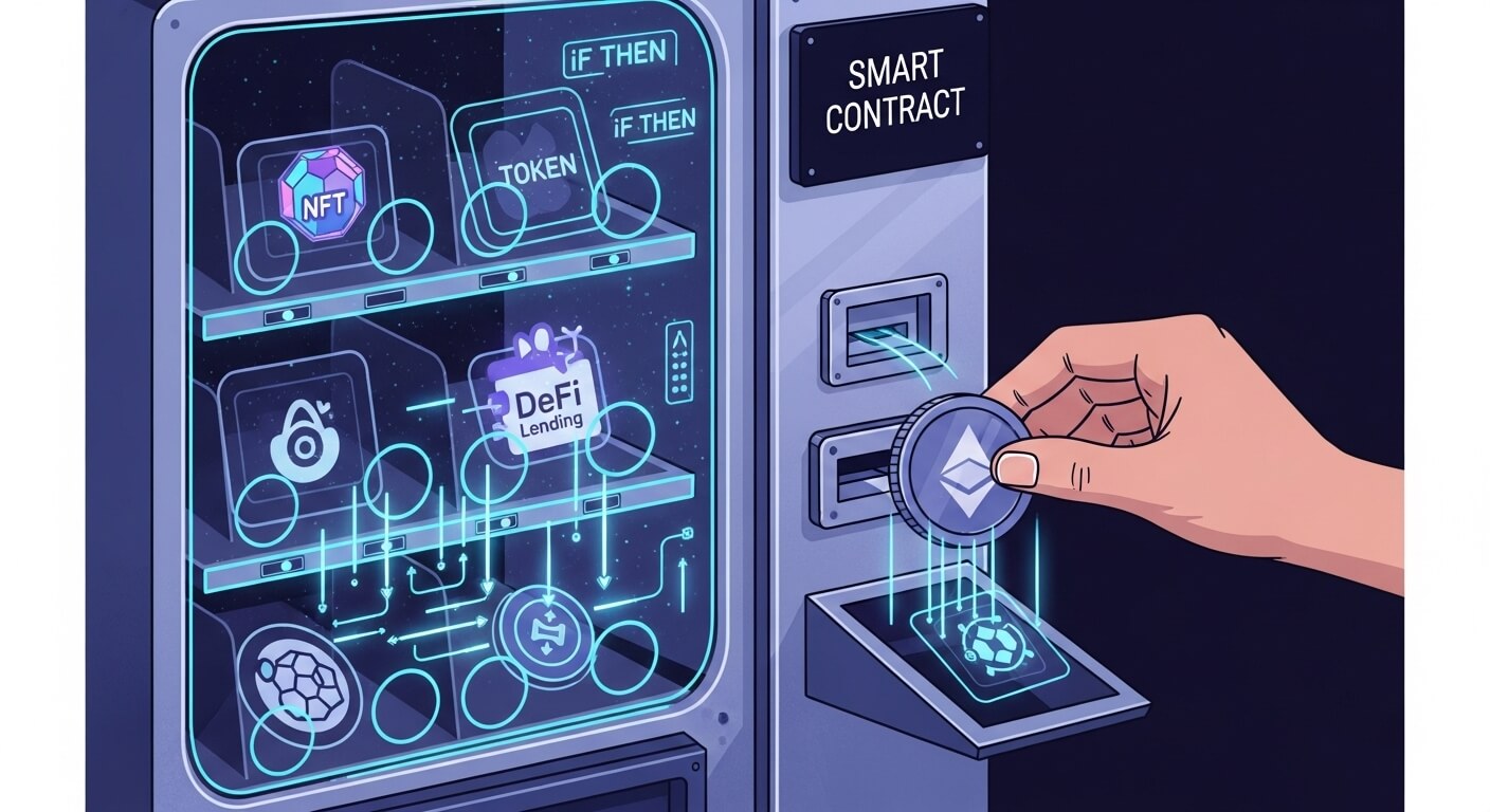 Illustration of smart-contract vending machine