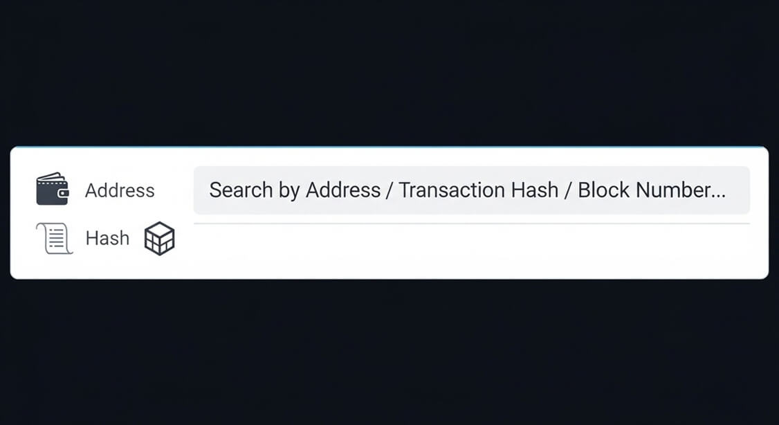 Example block explorer search bar